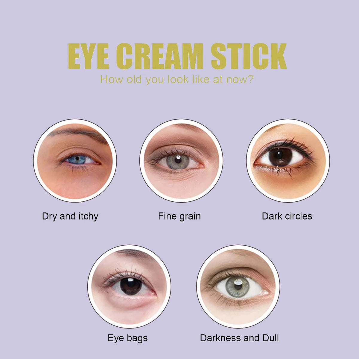 Instant Eye Bag Removal Cream Roller Ball Anti Wrinkle Fade Fine Lines Firming Skin Anti Dark Circle Puffiness Brighten Eye Care