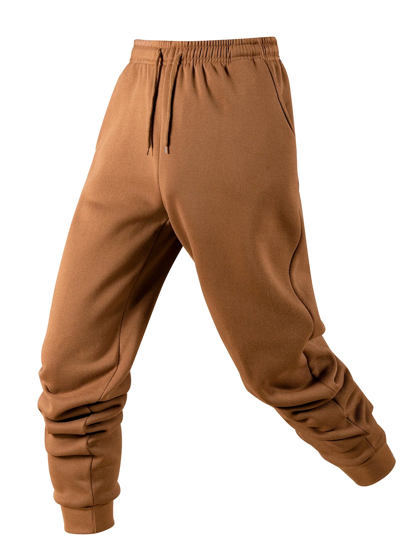Men's Casual Pants Autumn Winter Fleece Sweatpants Men Running Jogger Sports Gym Trousers Fashion Solid Color Workout Long Pants