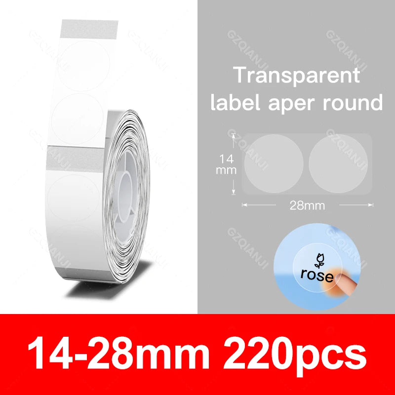 Niimbot Transparents Clear Pure White Thermal Label Sticker Paper Roll Self-Adhesive Barcode Price Name Printing for D11 D110