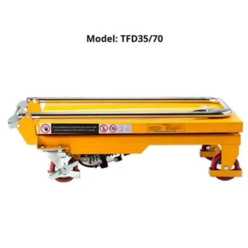 Portable Lifting Platform, Manual Hydraulic Warehouse Hoist, Small Loading Flatbed Vehicle