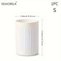 Ceramic Utensil Holder Organizer - Kitchen Countertop Storage Jar for Forks Spoons Knives, White Porcelain Canister, 1/2-Piece