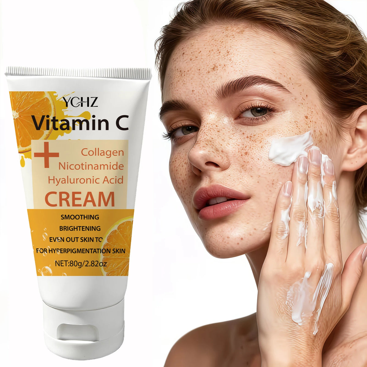 Vitamin C Niacinamide Dark Spot Brightening Cream |   Collagen and Niacinamide Face Cream - Whitening and Brightening Cream, Brightens Skin Tone, Evens Skin Tone, Suitable for Face and Body - 80g