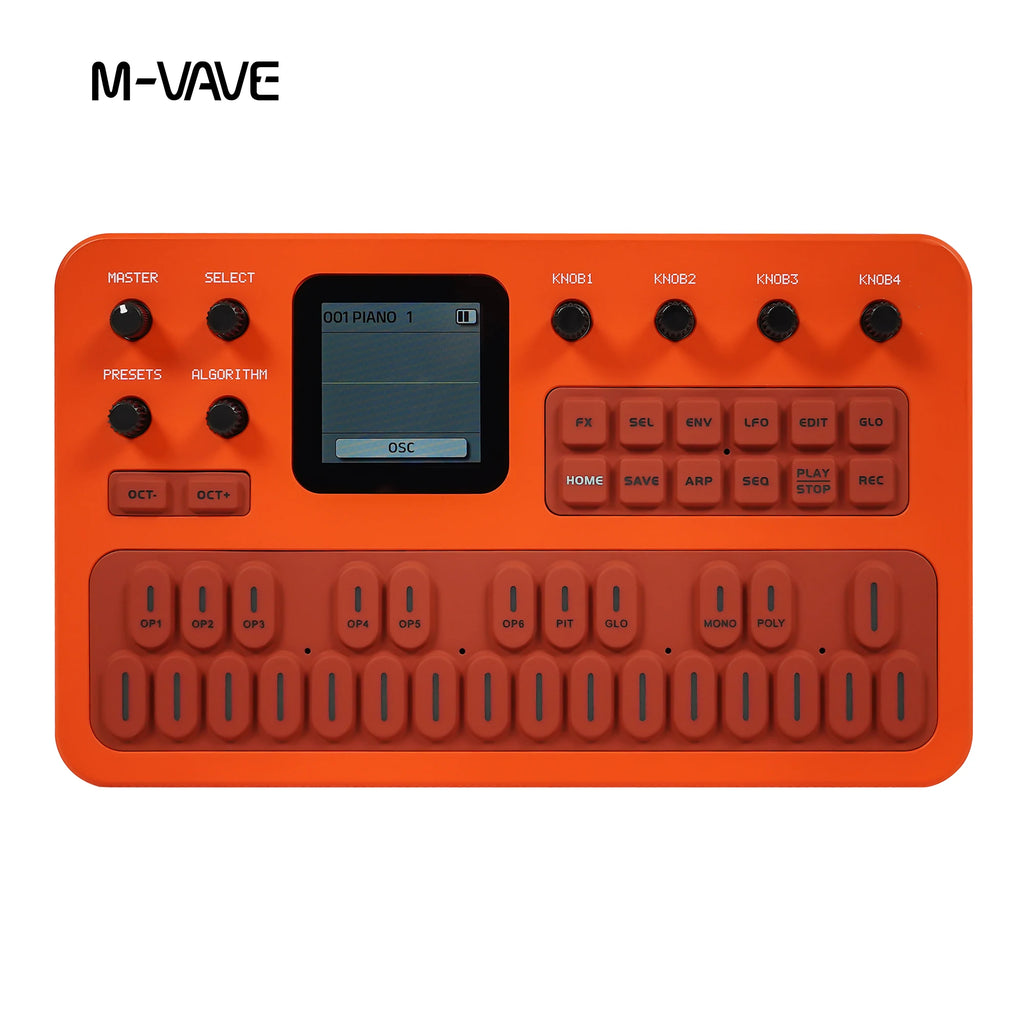 M-VAVE （SK15）FM-1 Digital Wave Synthesizer,LCD Screen, Multi Effects ARP Sequencer for Music Production