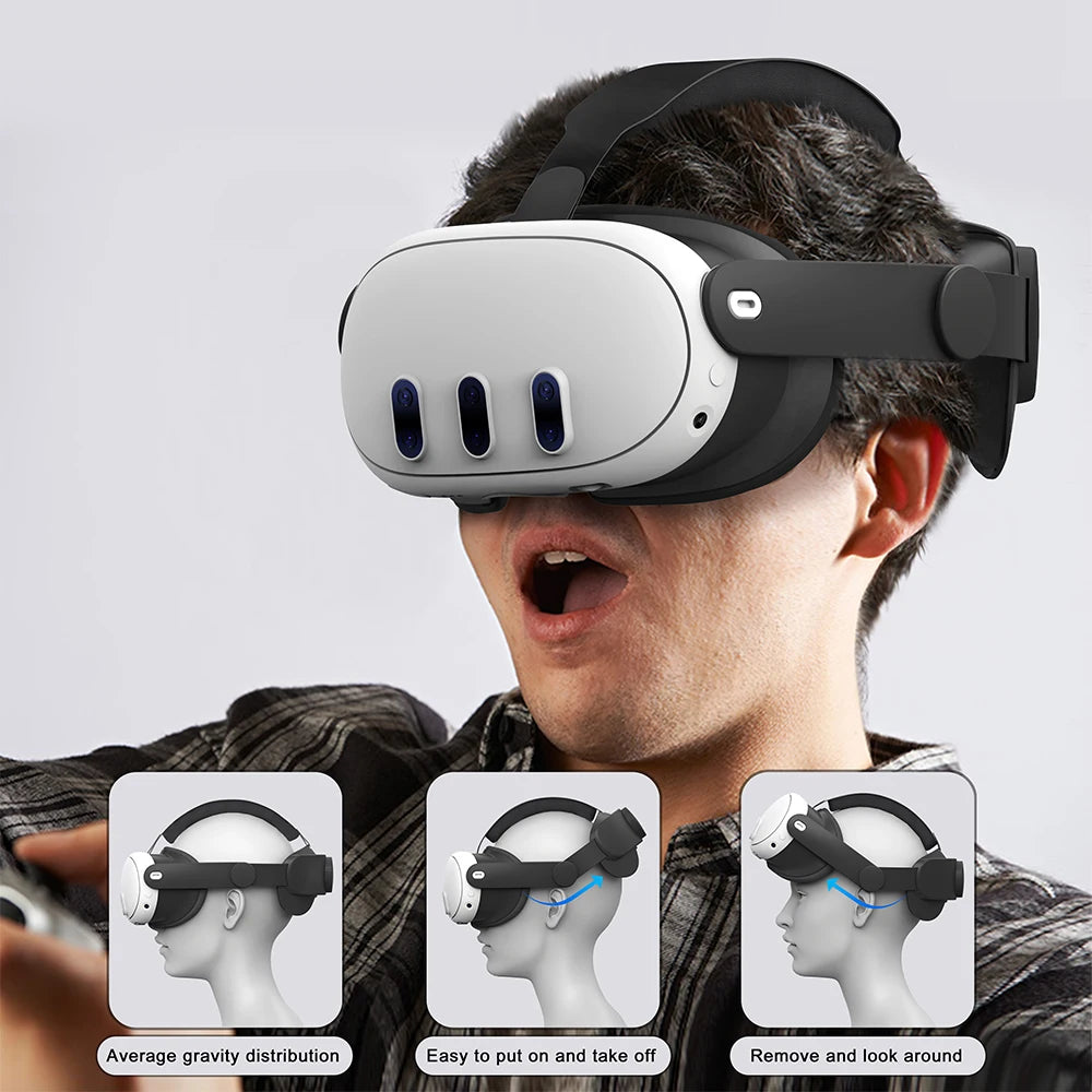 HUANDAI Design For Meta Quest 3/Oculus Quest 3 Elite Strap Adjustable Head Strap