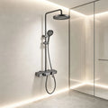 Household Bathroom Shower Set Gray Rainfall Shower Faucet Set Apartment Hotel Bathtub Showers Multifunction Pressure Showerhead