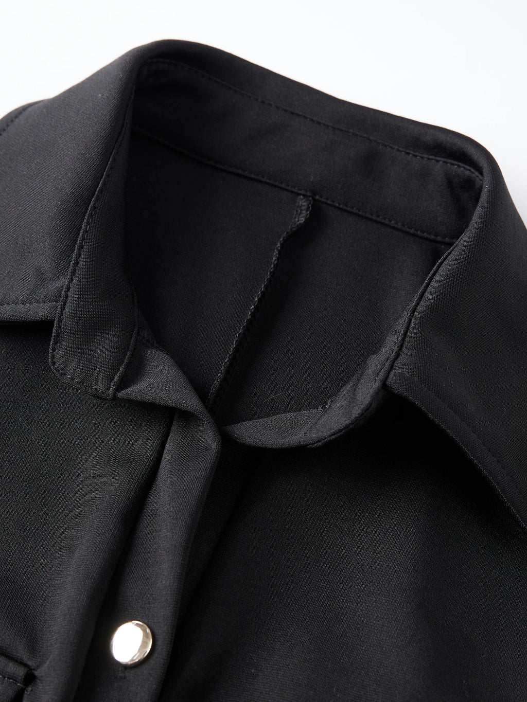 Women's Flare Pants Jumpsuit Solid Color Long Sleeve Lapel V-Neck Button Down Slim Fit Rompers with Belt