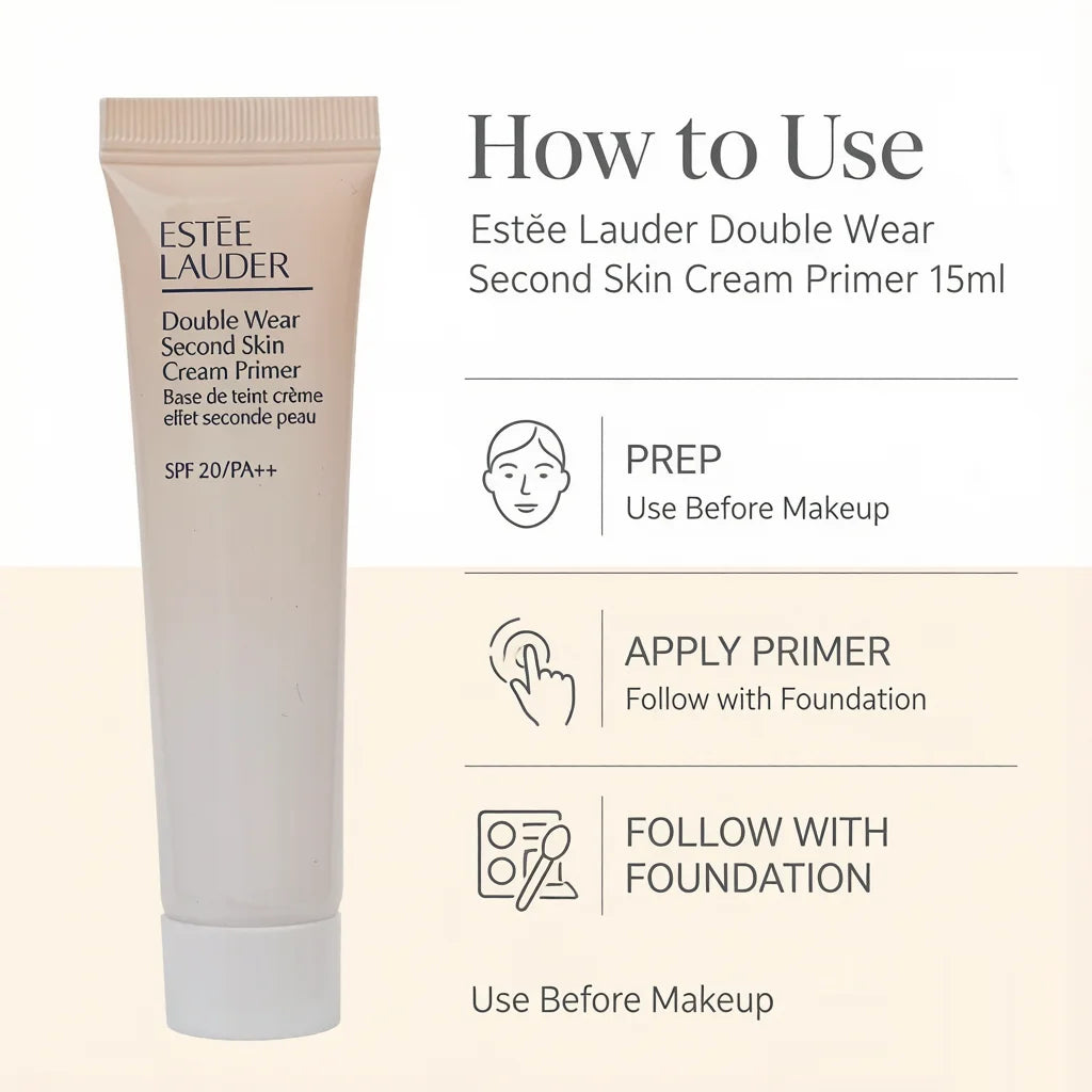 Estee Lauder Double Wear Stay-in-Place Makeup Base SPF 20 15ml Mini Travel Size Primer Smoothing Hydrating Velvety Radiance