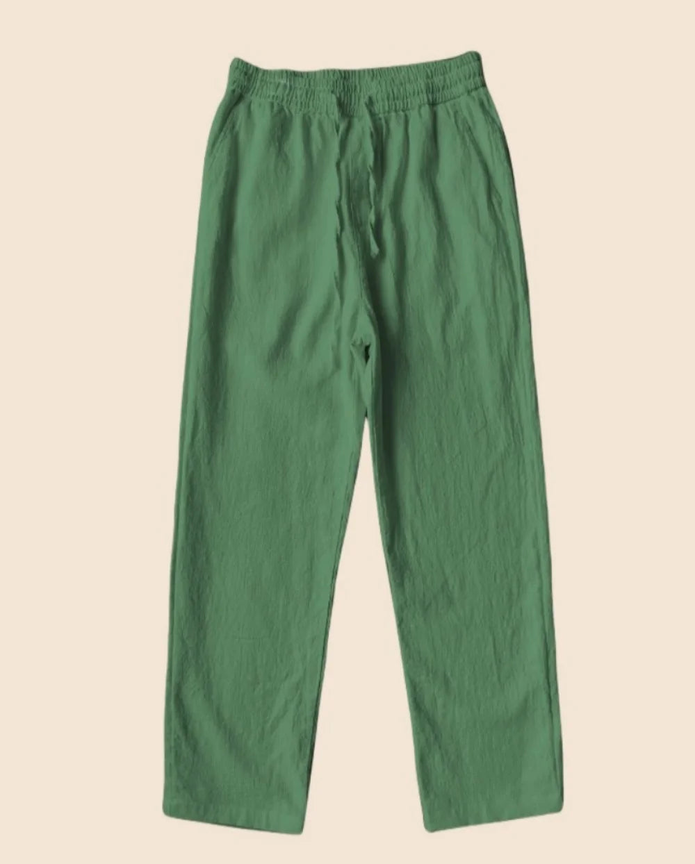 Summer Men's High-Grade Linen Pants Loose Comfortable Breathable Fashion Solid Color Casual Straight Leg Cotton Hemp Trousers