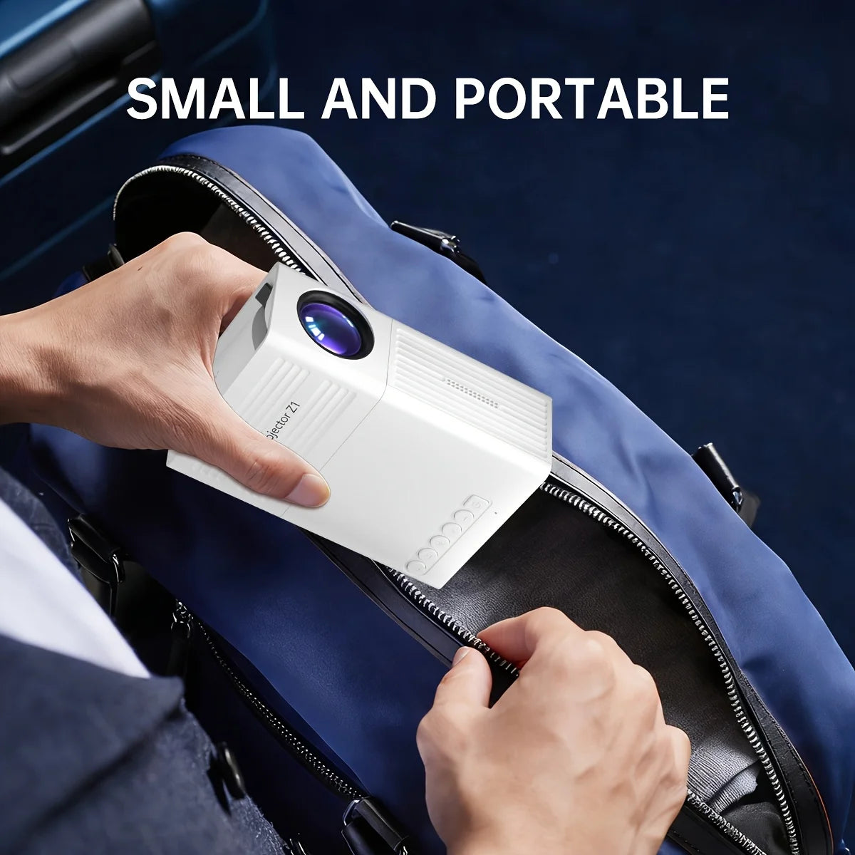Portable Projector, Supports 1080P, USB Connection, Remote Control - Compatible With Smartphones, Tablets, Laptops, TV Sticks