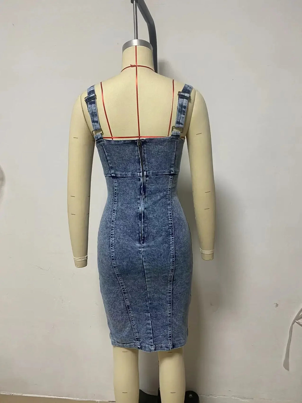 Sundress Women Denim Sheath Dresses Sexy Streetwear Sleeveless Distressed Backless Zipper Slip Dress 2025 Summer Vestidos