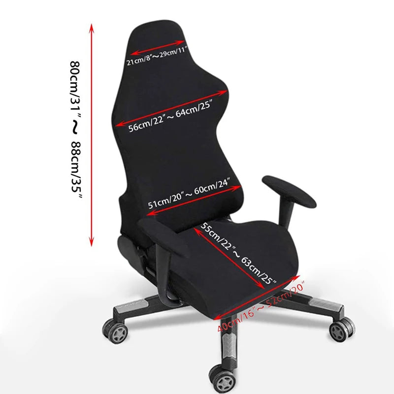 Simple Home Gaming Chair Cover Universal Computer Game Competitive Chair Seat Backrest Armrest Elastic Swivel Chair Covers Home