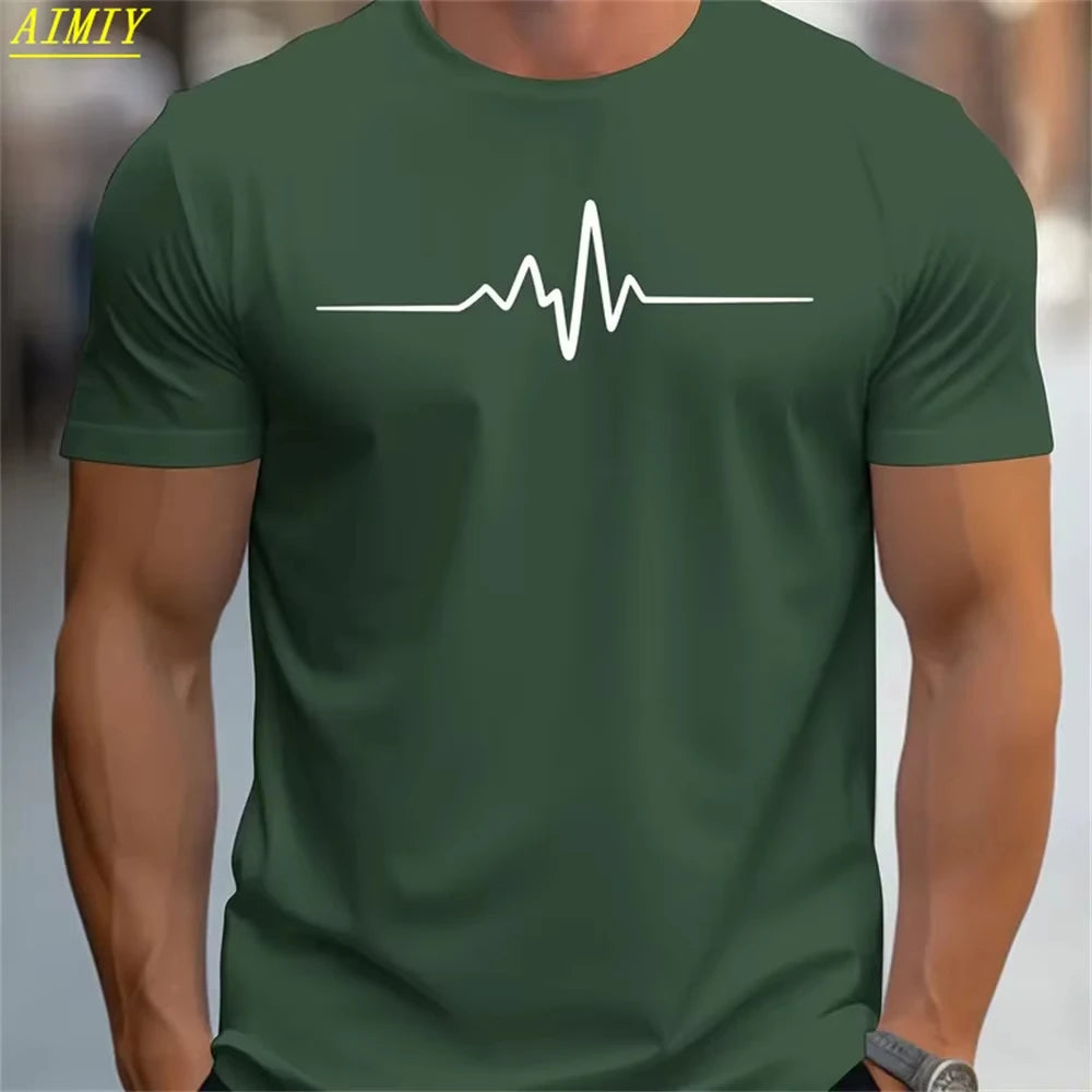Casual Men's T-Shirts Spring Clothing Ombre Shirts Oversized Short Sleeve Tops Boys Tees Oversized Vintage T-Shirts For Mens