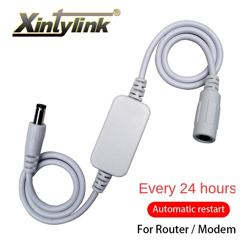 5.5*2.1 Router Timing Restart Controller Fully Automatic Timing Light Cat WiFi Power-Off Intelligent Reset Switch Connecting Wir