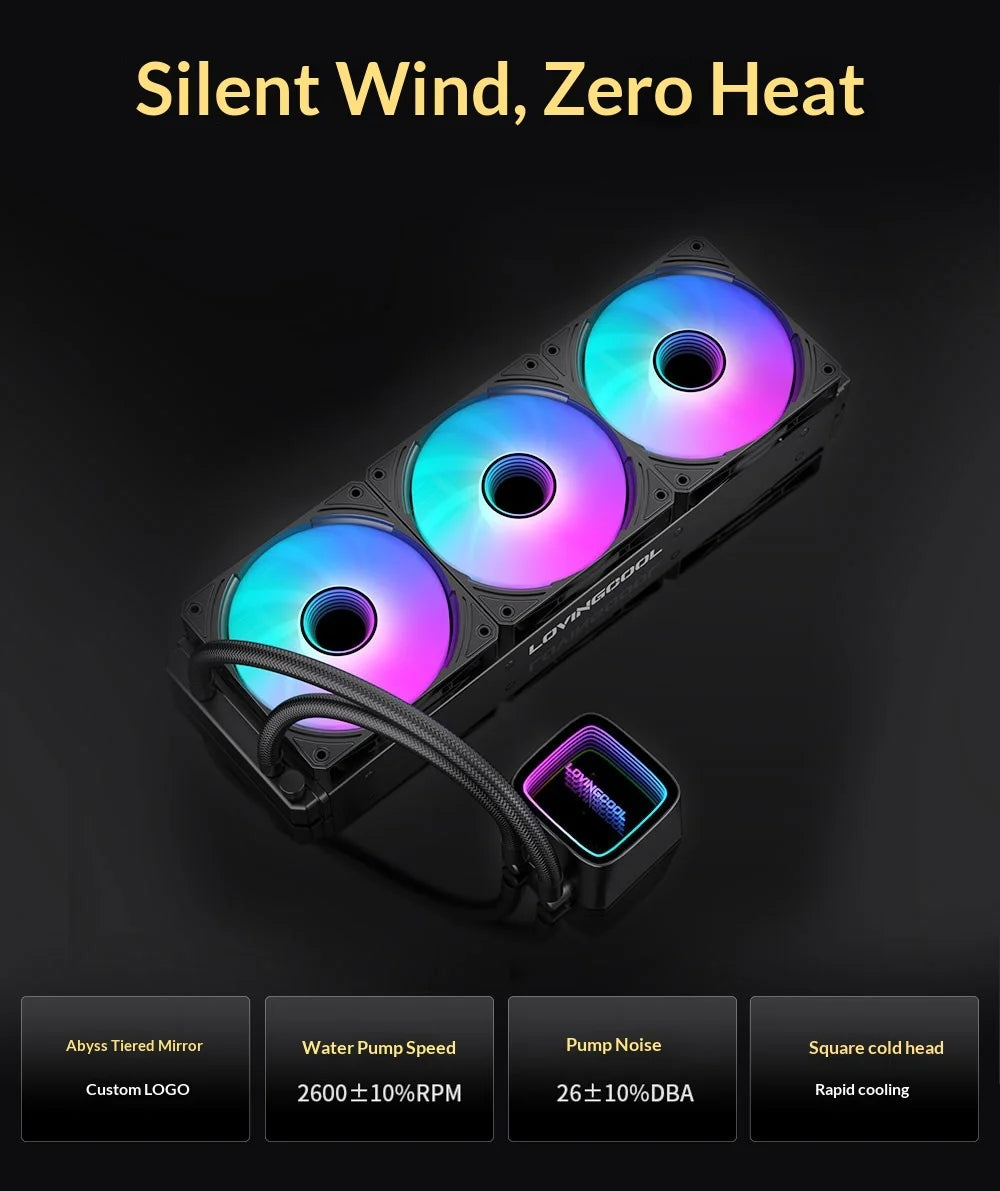 Fmouse Lovingcool Aio Cpu Water Cooler 240mm 360mm Argb Prism Digital Display Temperature Control Aura Sync For Pc Gaming Case