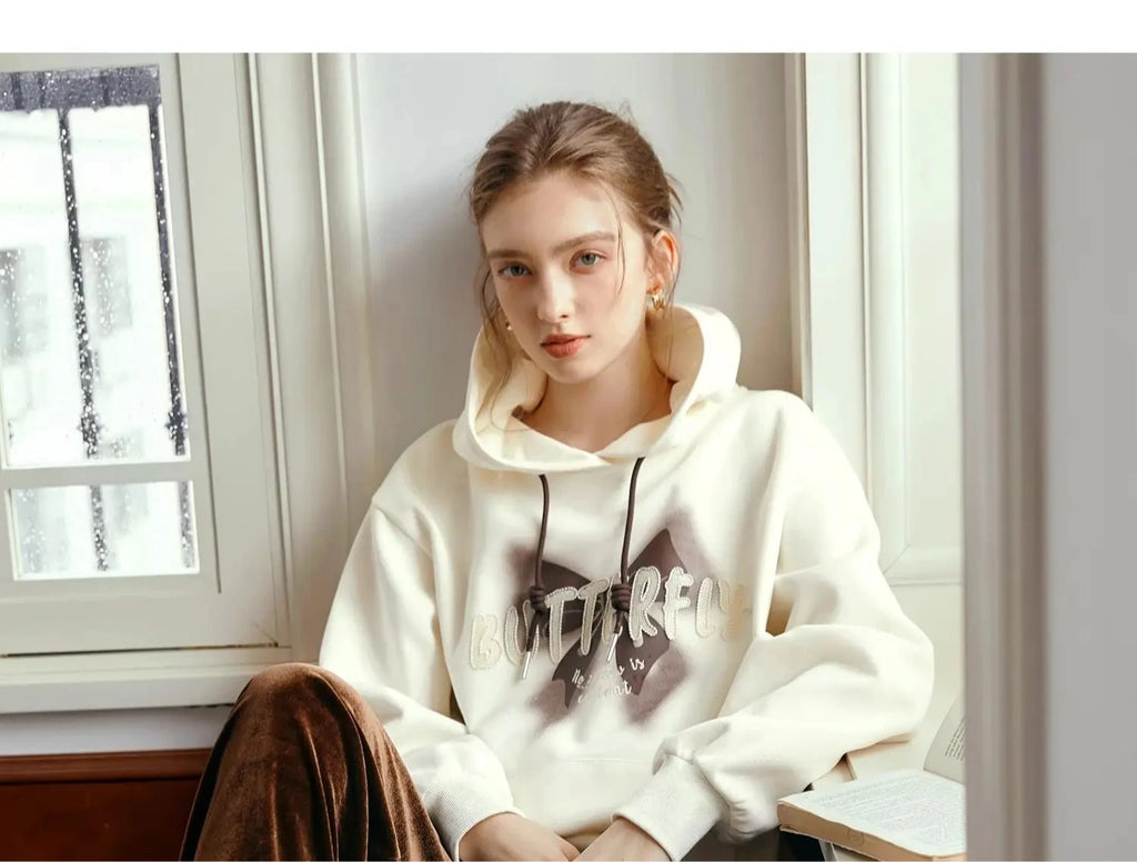 OLrain Velvet Drawstring Baggy Sweatpant Woman 2026 Autumn Casual Retro High Waist Wide Leg Long Pants Women Trousers M56QK85138