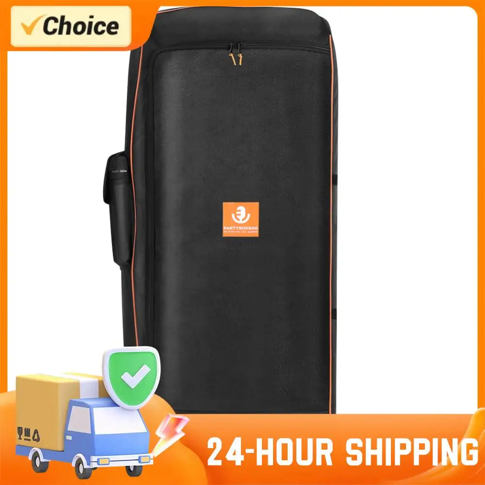 Multifunction Waterproof Speaker Cover for JBL Partybox Ultimate Speaker w/ Storage Pocket Large Capacity Dustproof Protect Bag