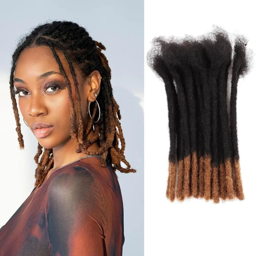 0.6cm Human Hair Dreadlock Extensions T1B/27/30/99j Loc Extensions Human Hair Permanent Loc Extensions Human Hair