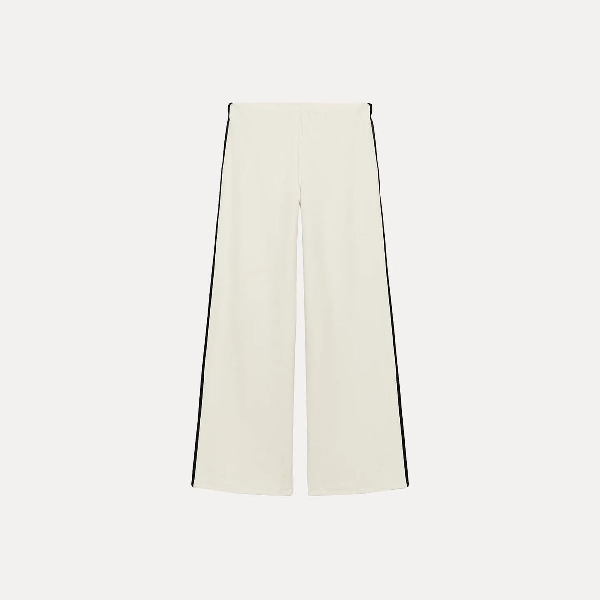 ZADATA Women's Summer Fashion Set round Neck Sleeveless Wide Leg Pants High Waist Color Block Design Top And Bottoms Ensemble