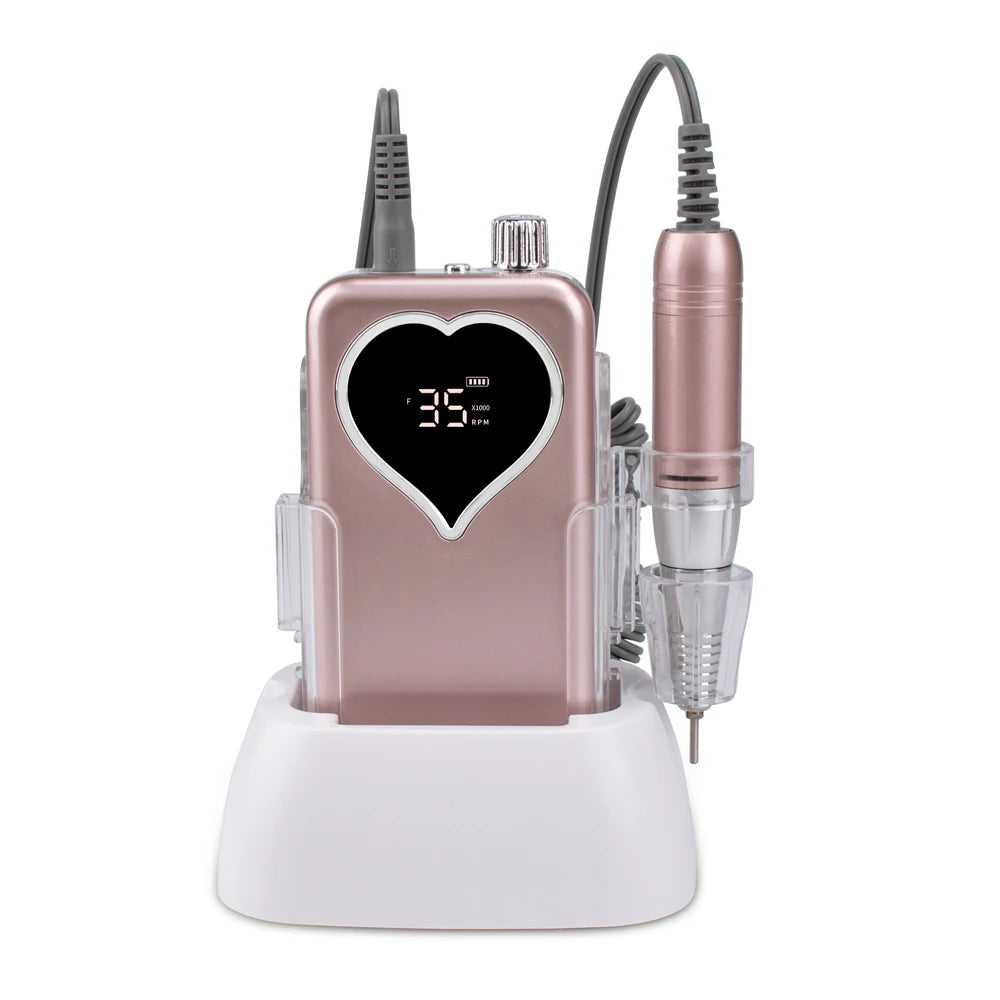 Professional Manicure Electric Nail Drill Machine 35000RPM Cordless Nail File Rechargeable Nail Polishing Grinder For Nails