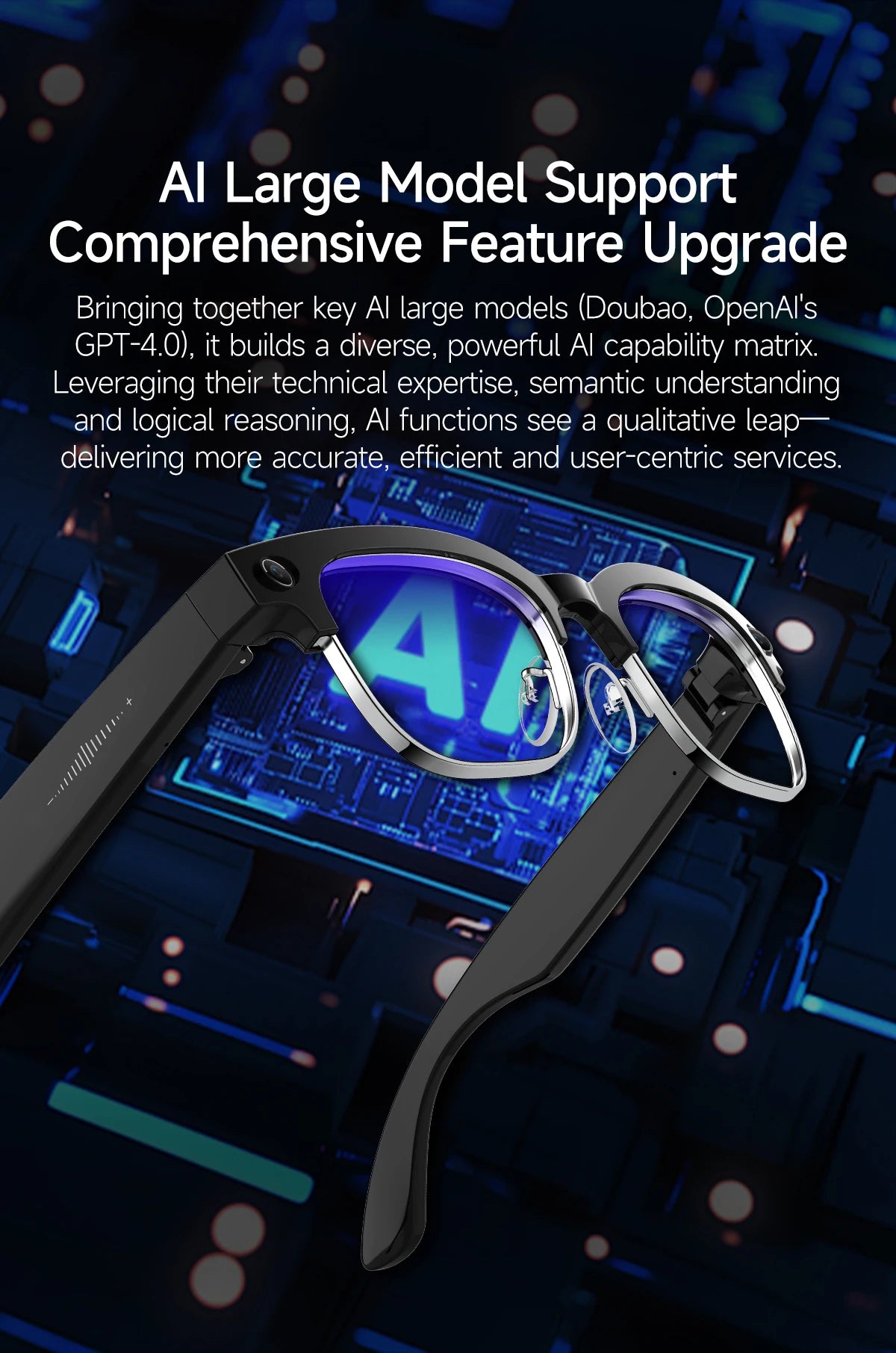 2026 New 8MP 4K HD Smart Glasses Video Photo AI Translation Bluetooth Call Music playback Waterproof Business Sports Sunglasses