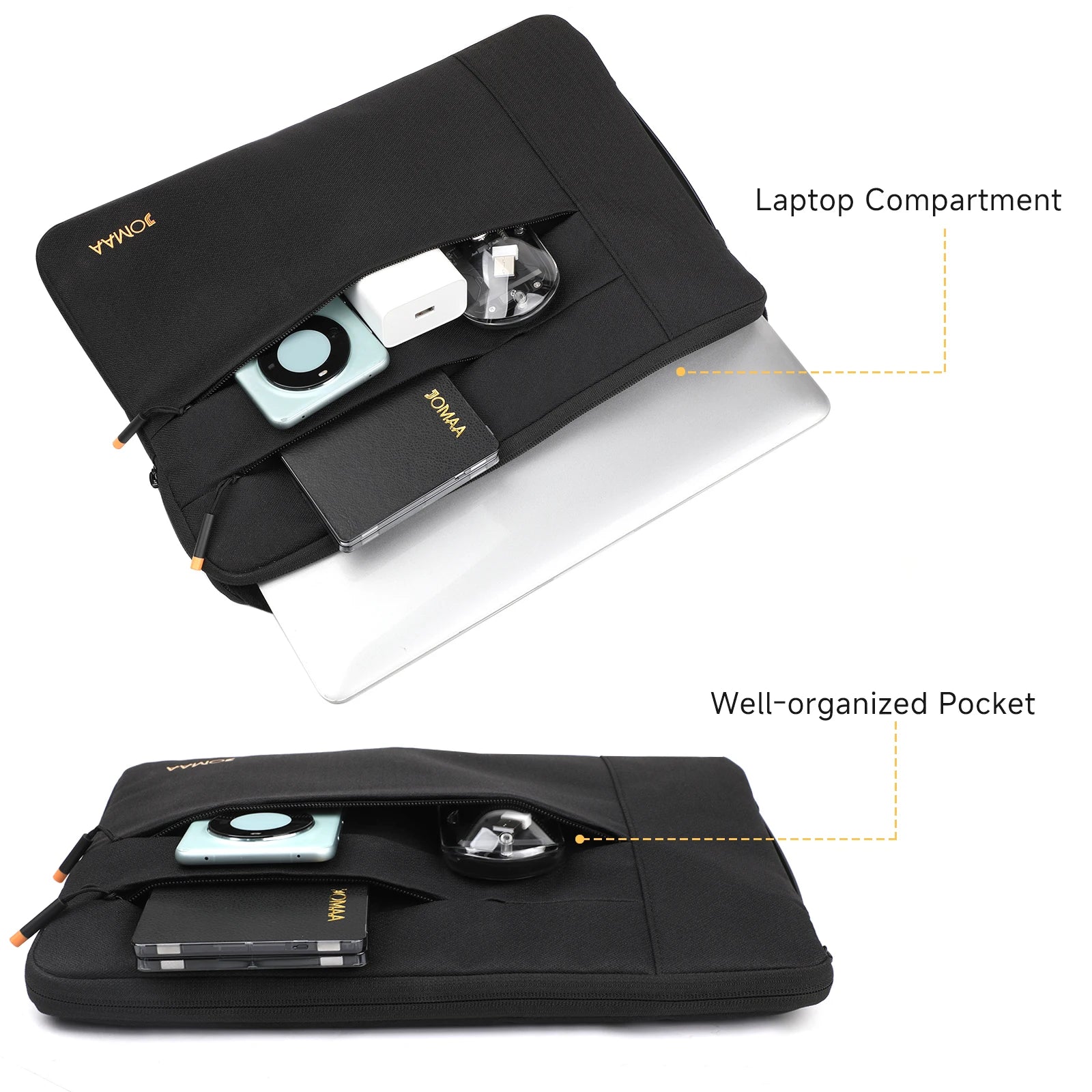 Laptop Case,13/14inch Laptop Sleeve Case,Shockproof Protective Water Repellent with Accessory Pocket, for Dell Lenovo Notebooks