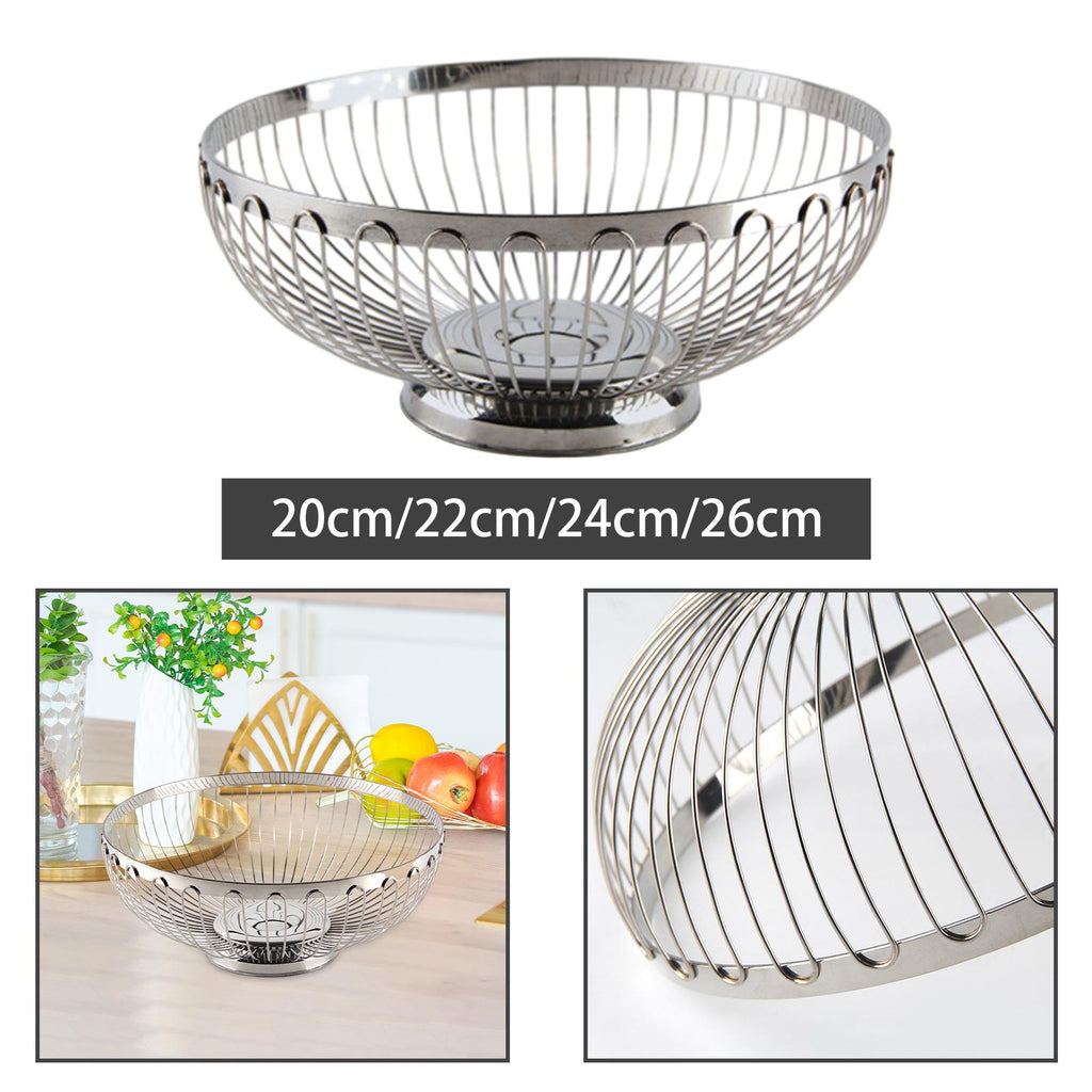 Stainless Steel Fruit Basket Countertop Fruit Bowl Kitchen Gadgets Vegetable Basket Modern Fruit Basket Stand for Reception