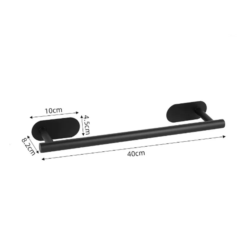 Self Adhesive Stainless Steel Hand Towel Holder No Drill Wall Mount Towel Bar Waterproof Shower Rack for Bathroom Accessories
