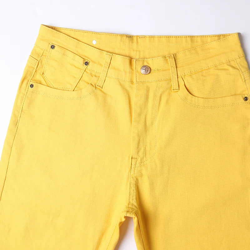 Men Autumn Spring Fashion Blue Red Casual Classic Style Straight Slim Fit Soft Trousers Male Brand Advanced Stretch Pants