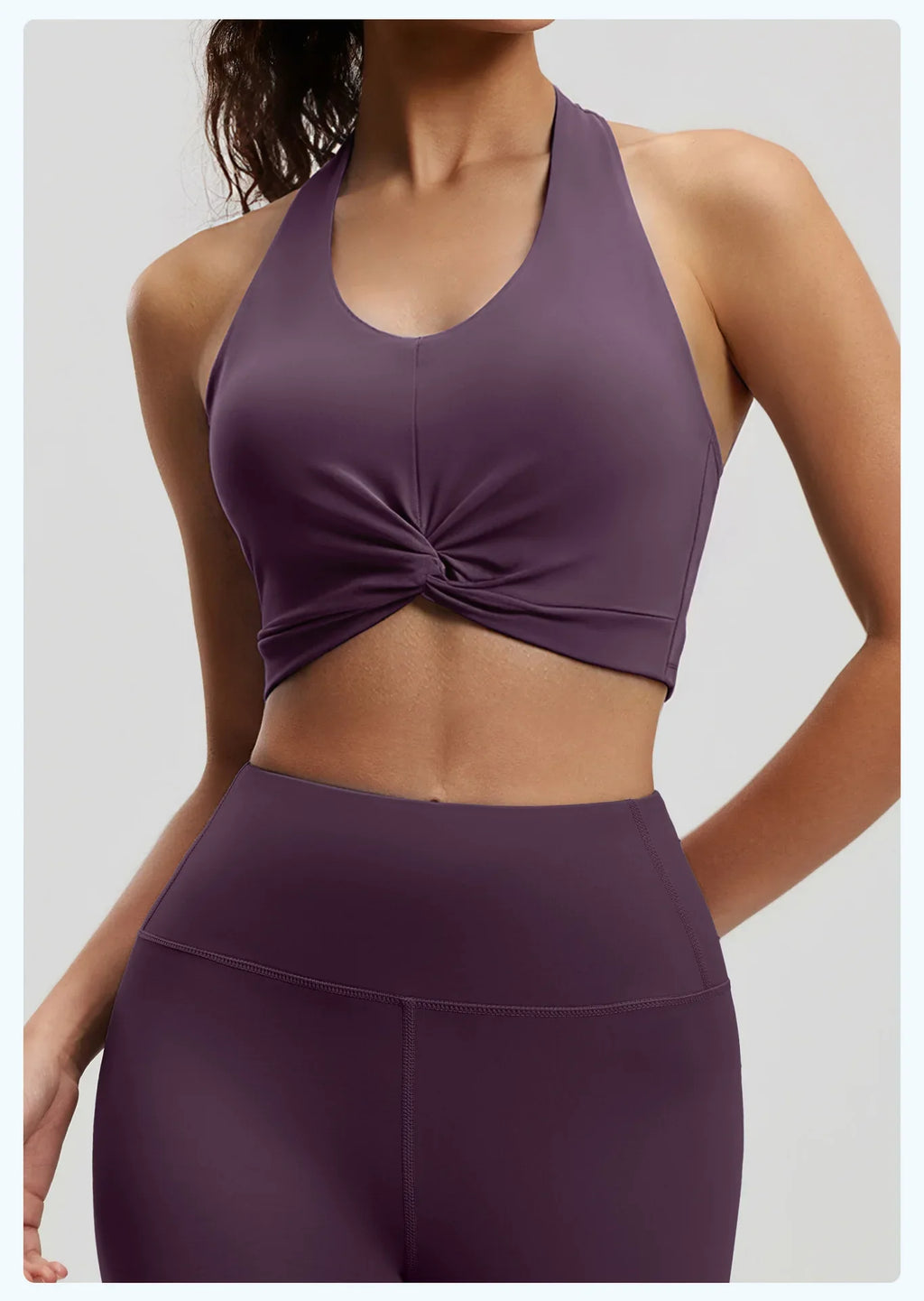 2026 NEW Women's High Elastic Breathable Yoga Vest Neck Back Sports Underwear Double-Sided Brocade with Detachable Chest Pad