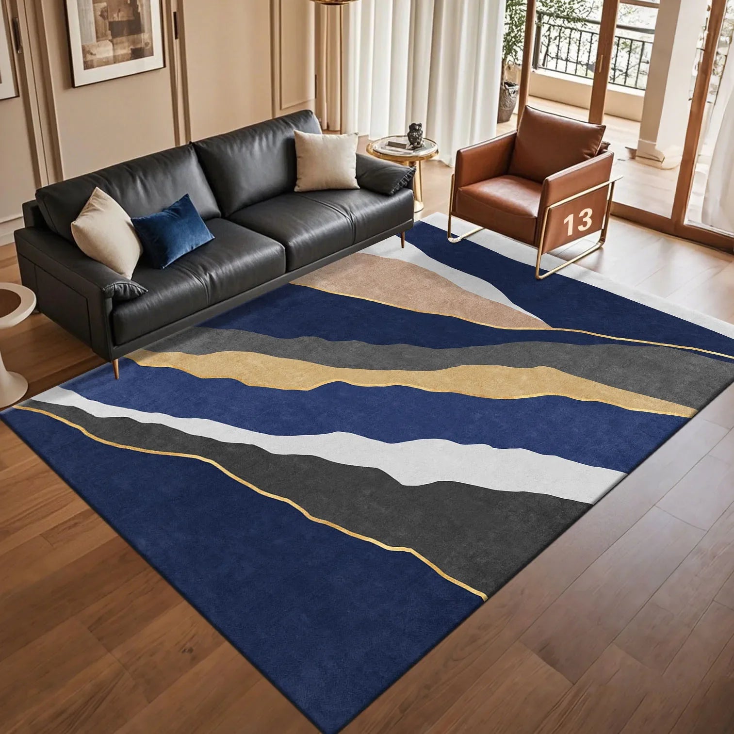 Modern Light Luxury Abstract Carpet for Living Room Coffee Tables Sofa Rugs Bedroom Soft Floor Mat