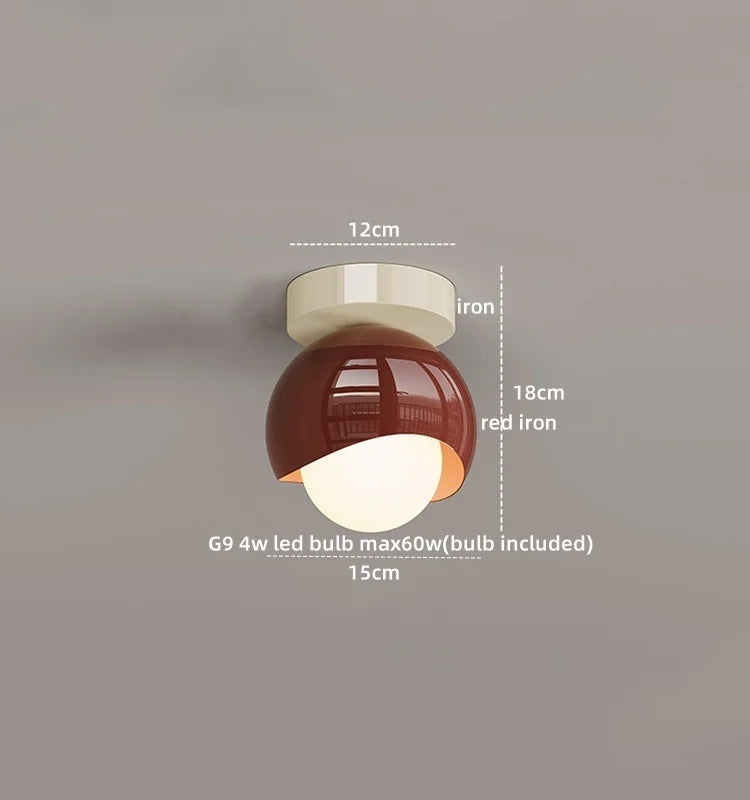IWHD Glass Iron LED Ceiling Lamp Home Lighting Aisle Restaurant Living Room Light Fixtures Modern Ceiling Lights Decoration