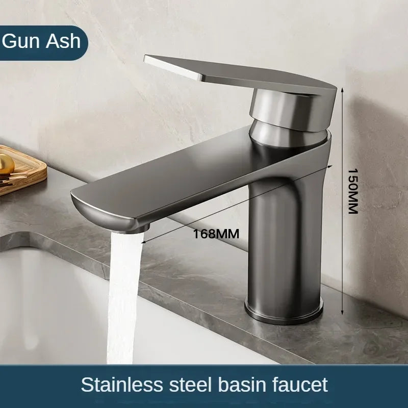 Home Bathroom Kitchen Cabinet Washbasin For High quality hot selling Stainless Steel Faucet Washbasin Sink Hot and Cold Water