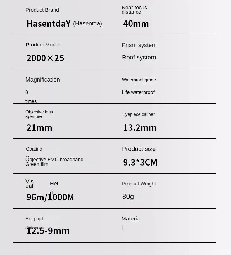 2000x25 HD Monocular Telescope Mini Portable Mobile Phone Telescope with Holder Outdoor Camping Hunting Birdwatching Telescopes