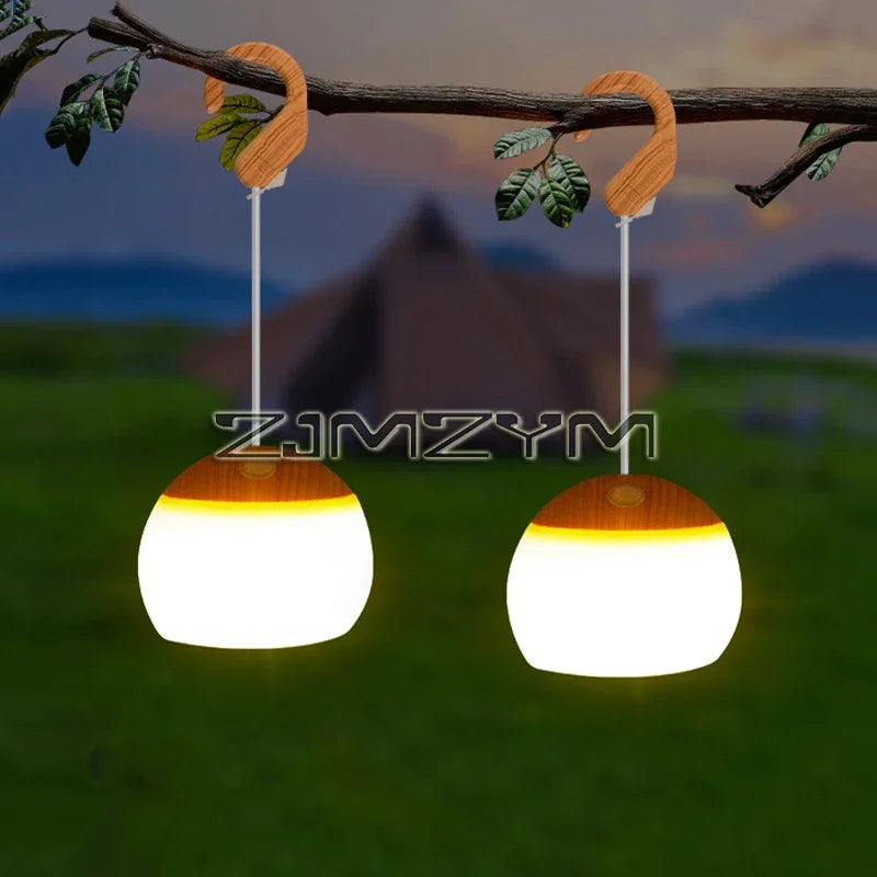 Outdoor Camping Lights Tent Ambiance Pendant Light Silicone Lampshade USB Rechargeable Light Outdoor Camping Equipment