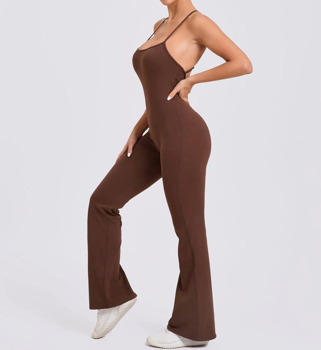 Female Sexy Back V Gym Set Woman Training Yoga Suit Wide Leg Sportswear Woman Sports Suit Clothes Fitness Elastic Training Suits