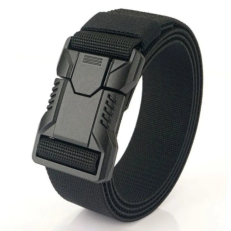 Men’s Minimalist Alloy Automatic Tactical Belt  Outdoor Casual Versatile Sturdy and Durable Workwear Stretch Waist Belts