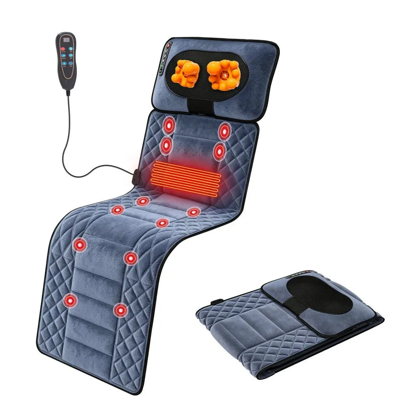 Crossborder Electric Massage Mattress Smart Home Use Full Body Heated Neck Back Waist US Massager Neck Massage Pillow Massager
