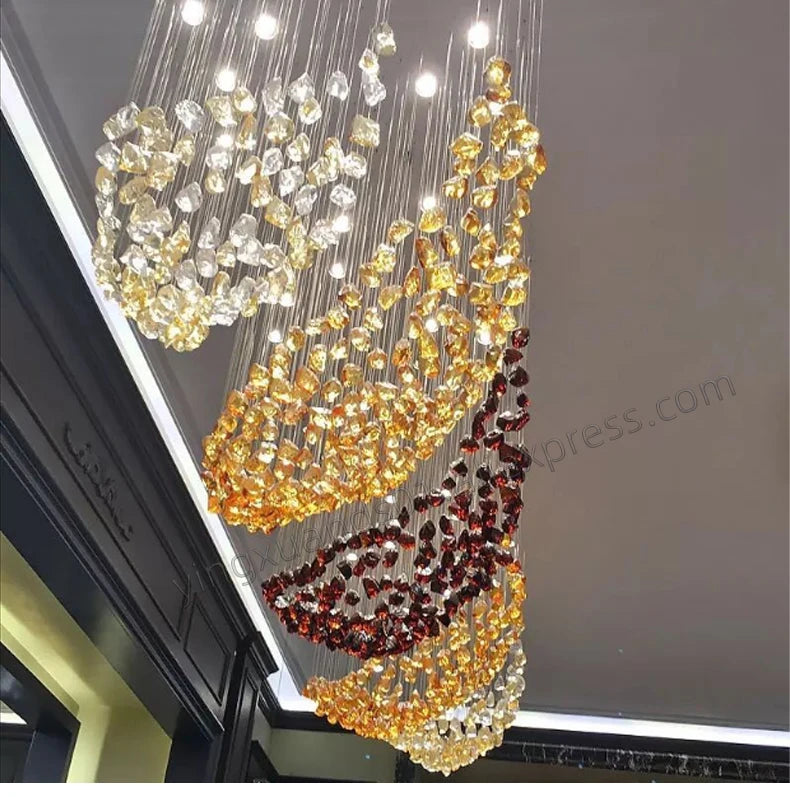 Modern Hanging Lights Hotel Lobby Chandelier Indoor Living Room Pendant Modern Chandelier Ceiling Hanging Lamp.