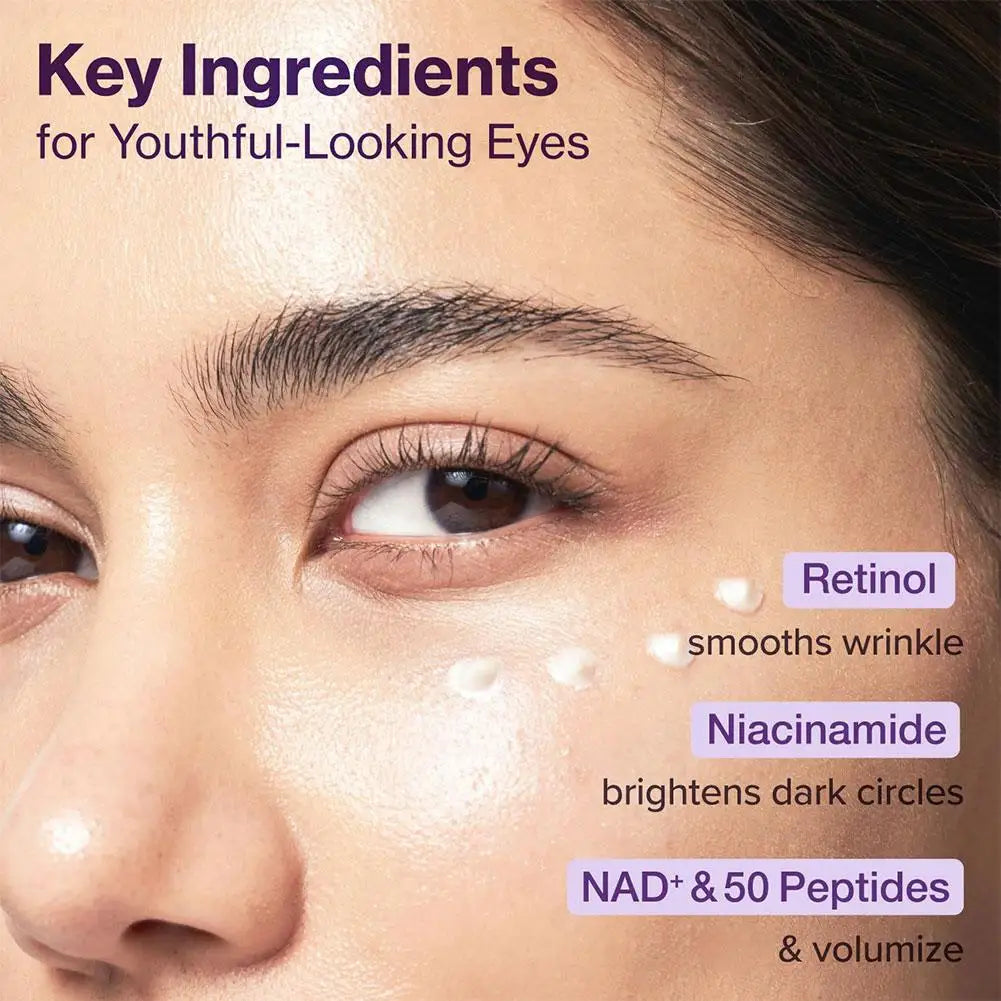 NAD+ Peptides Glow Boosting Toner + Firming Serum + No.9 Eye Cream - Korean Anti Wrinkle Brighten Dark Circles Skin Care