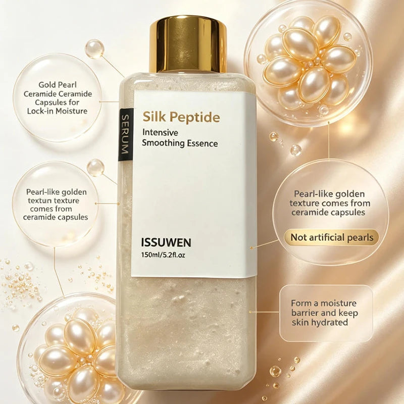 Silk Peptide Silk Essence Water Fade Fine Lines Increase Skin Elasticity Moisturize Refreshing Non Greasy Mild Toner