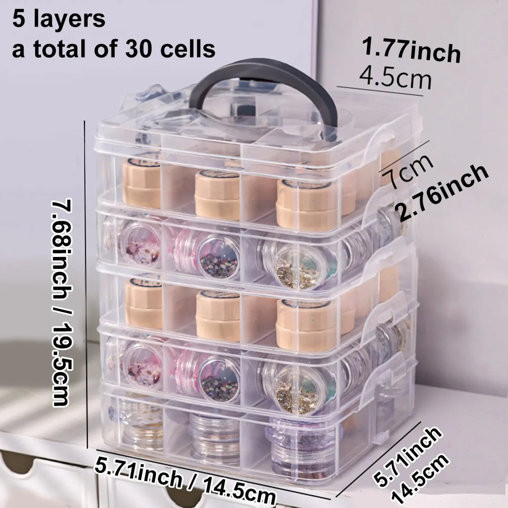 Stackable covered storage containers, jewelry, accessories, toys, sewing supplies, tape storage boxes, snap on tray containers