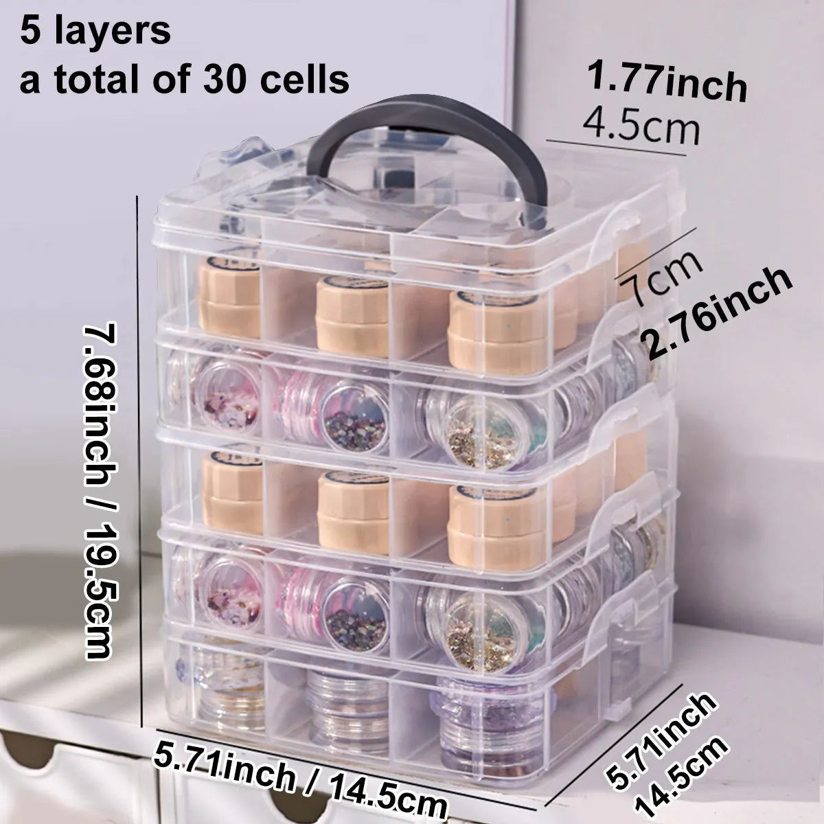 Stackable covered storage containers, jewelry, accessories, toys, sewing supplies, tape storage boxes, snap on tray containers