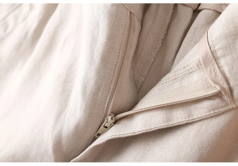 Casual Linen Wide Leg Short Pants Women Summer Loose Fit Thin Cotton Linen Five-Point Pure Color Versatile High Waist Shorts