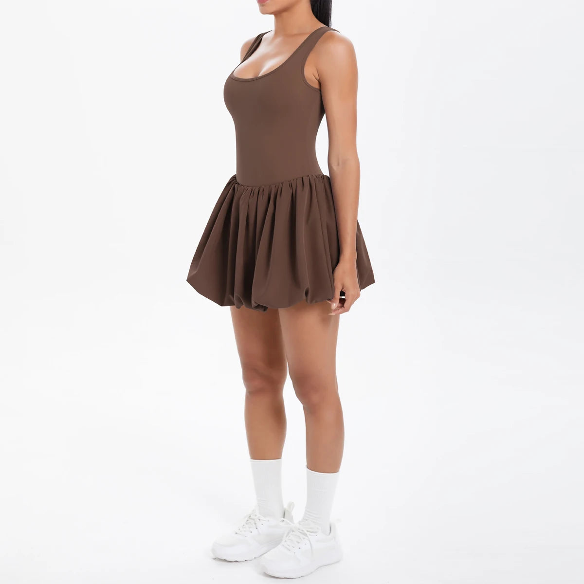Athletic Yoga Fitness Dress Fitness High Stretch Slim Double Side Non-slip Women's Sports Dresses