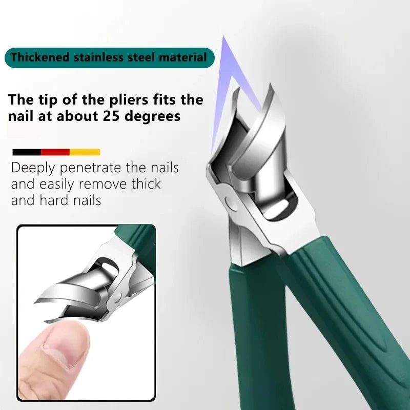Thick Nail Design Stainless Steel Nail Clipper, Suitable for Adults and Seniors with Thick Hard Nails - Unisex