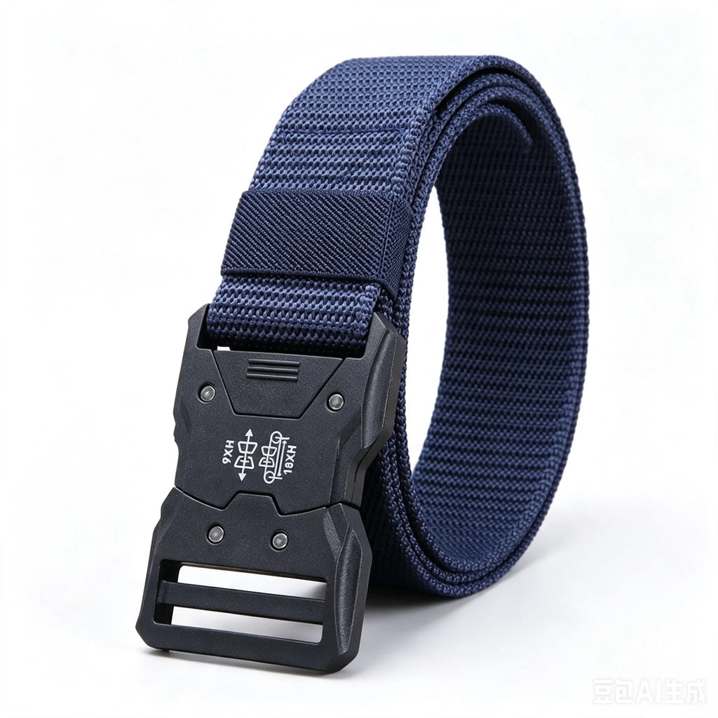 Men's Tactical Belt Versatile Durable Nylon Canvas Belt Outdoor Hunting Automatic Buckle Military Training Pants Belt for Men