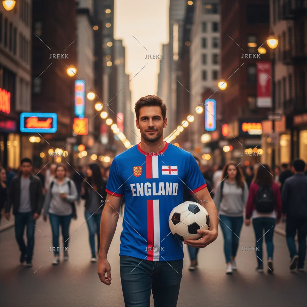 England Football Jersey Men's Sports T-shirts Maillot Football Oversized Quick Dry Tops Unisex Casual Tees Tops Y2k Mens Gifts
