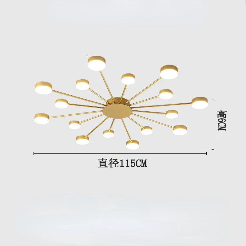 Nordic LED Ceiling Indoor Lighting Home Lamps Living Room Dining Bedroom Cloakroom Decoration Chandelier Lights Modern Wall Lamp