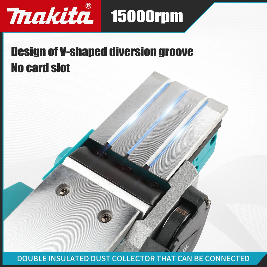 Makita Electric Planer:82mm Planing Width,15000rpm,650W Power,2.5mm Cutting Depth,Ergonomic Grip forDIY Woodworking&Board Making