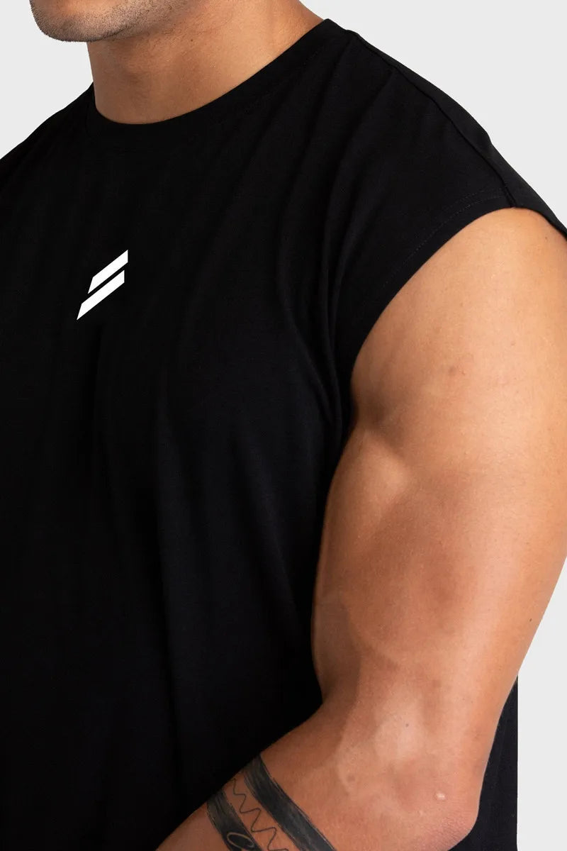 Summer Fitness Sports Tank Top Men's Breathable Loose Fit Training Sleeveless T-shirt Quick Drying vest male Fitness Clothing